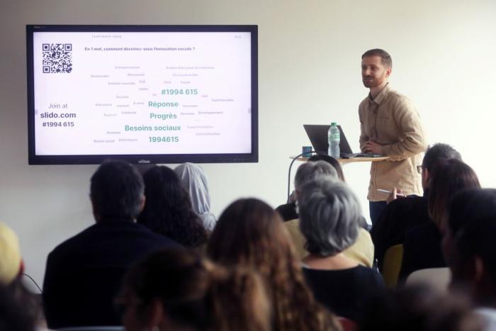 Alexis Bouges anime la Master class sur l'Europe.